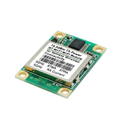 16.5dBm TX Power IoT WiFi Module para Conectividade Sem Fio 2.4GHz 380mA TX Corrente 5GHz 87mA RX Corrente