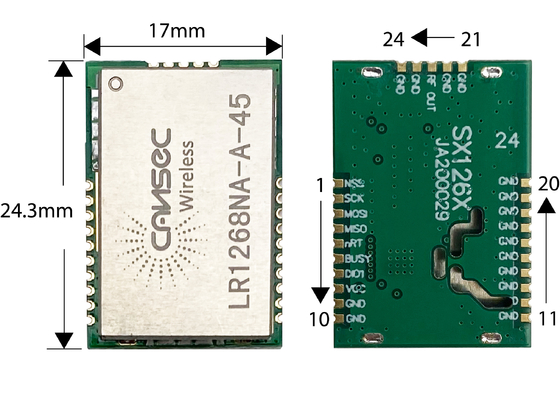 Nenhum tamanho pequeno de Iot do consumo de Lora Wireless Module Low Power da antena